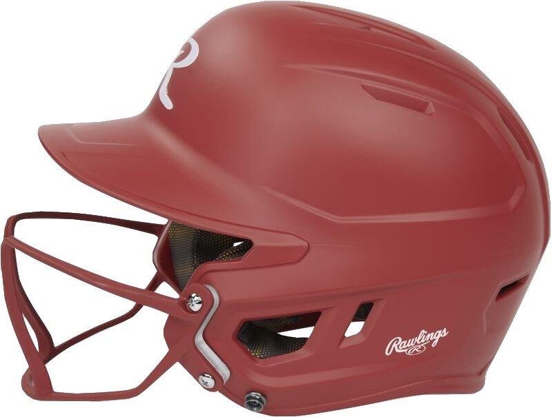 Rawlings Mach HI-VIZ Fastpitch Softball Senior Batting Helmet - SCARLET Thumbnail View 5