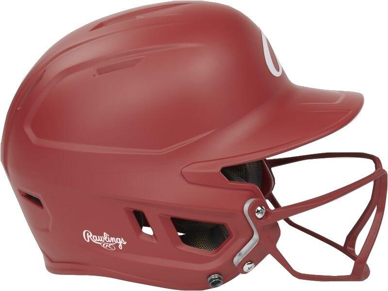 Rawlings Mach HI-VIZ Fastpitch Softball Senior Batting Helmet - SCARLET Thumbnail View 6
