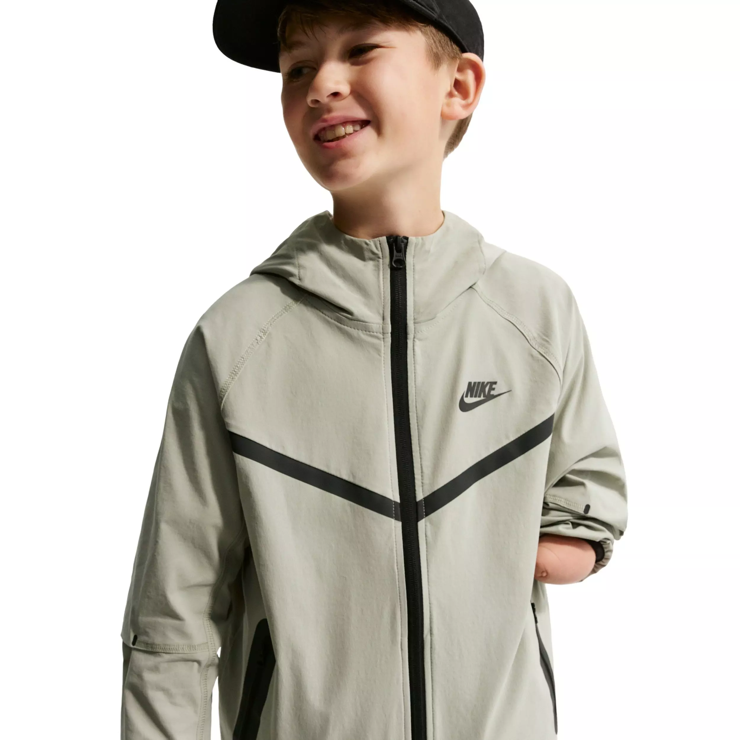 Nike Big Boys' Tech Woven Jacket - Light Green - LIGHT GREEN