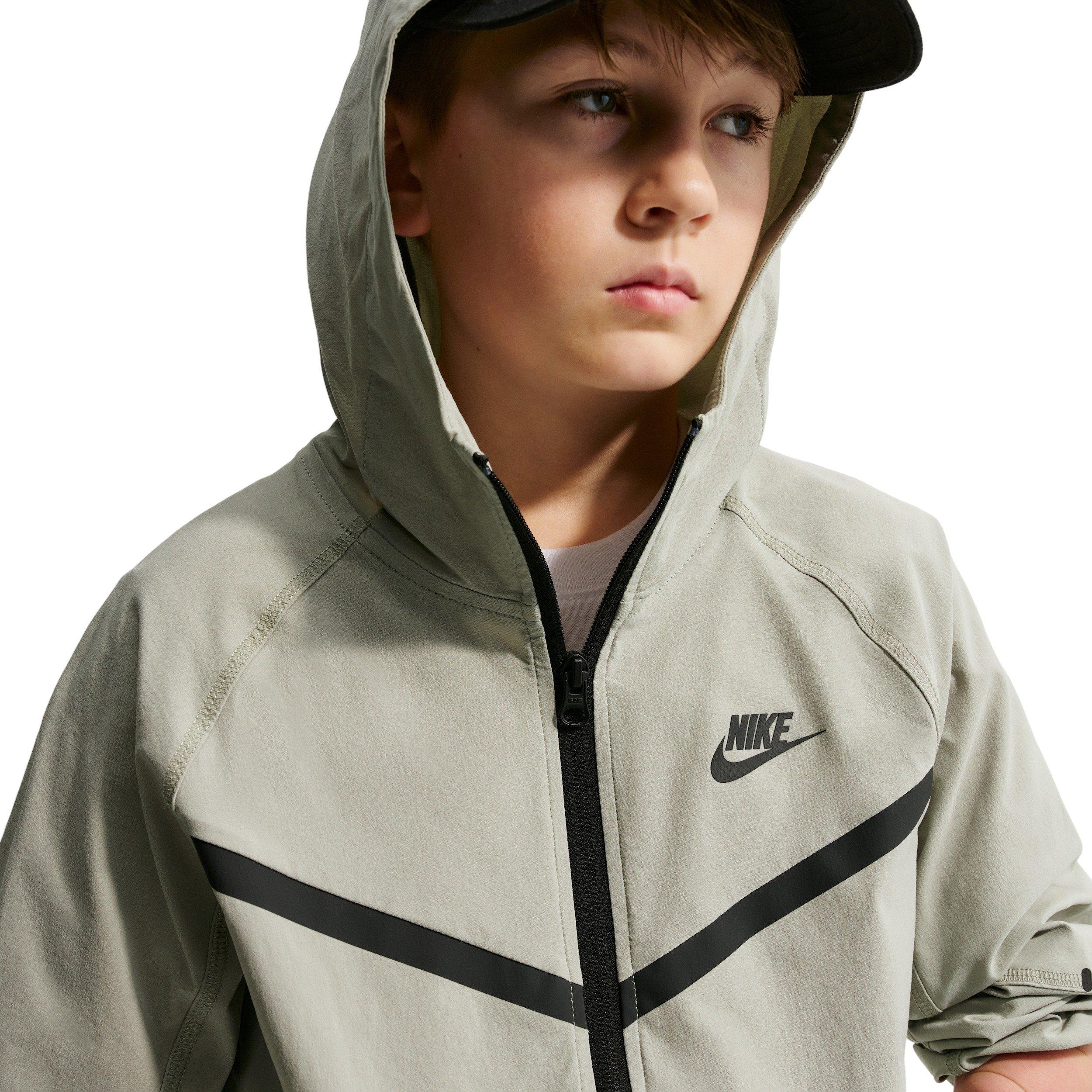 Nike Big Boys' Tech Woven Jacket - Light Green - LIGHT GREEN Thumbnail View 3