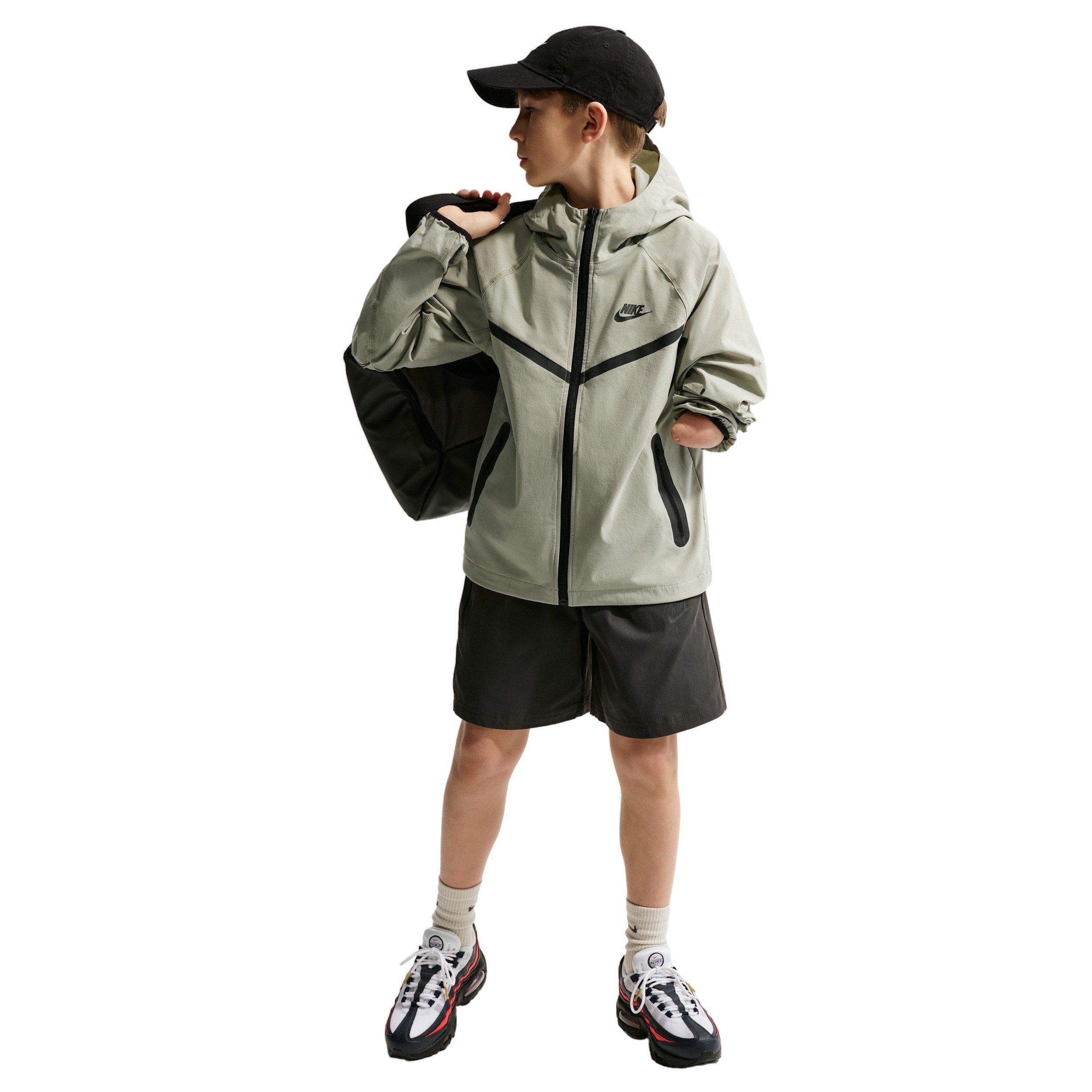 Nike Big Boys' Tech Woven Jacket - Light Green - LIGHT GREEN Thumbnail View 4