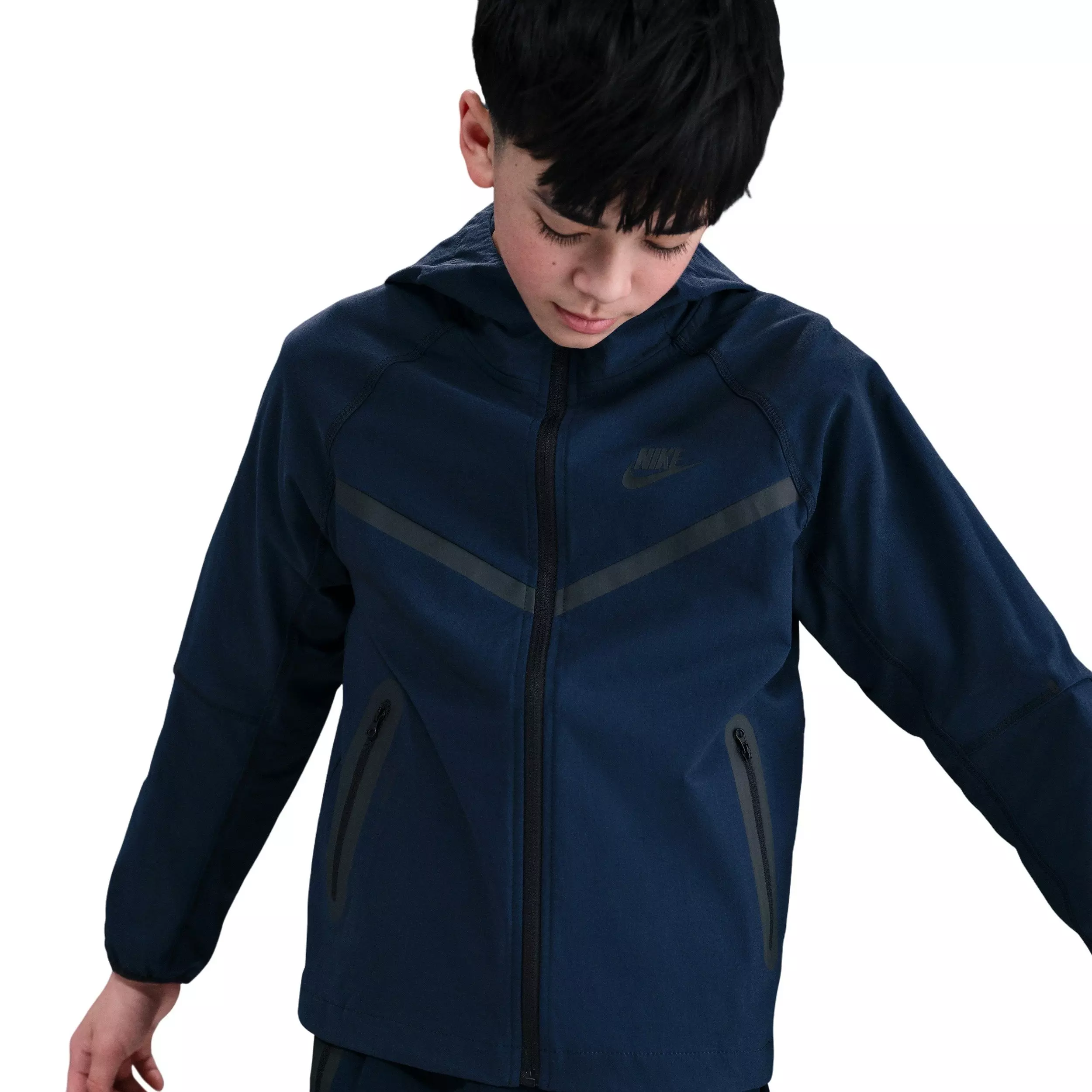 Nike Big Boys' Tech Woven Jacket - Navy - NAVY