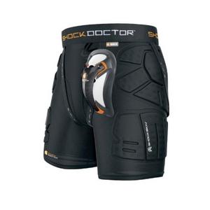 Shock Doctor ShockSKIN LAX Relax Fit 5-Pad Short with Ultra Carbon Flex Cup - Black - BLACK