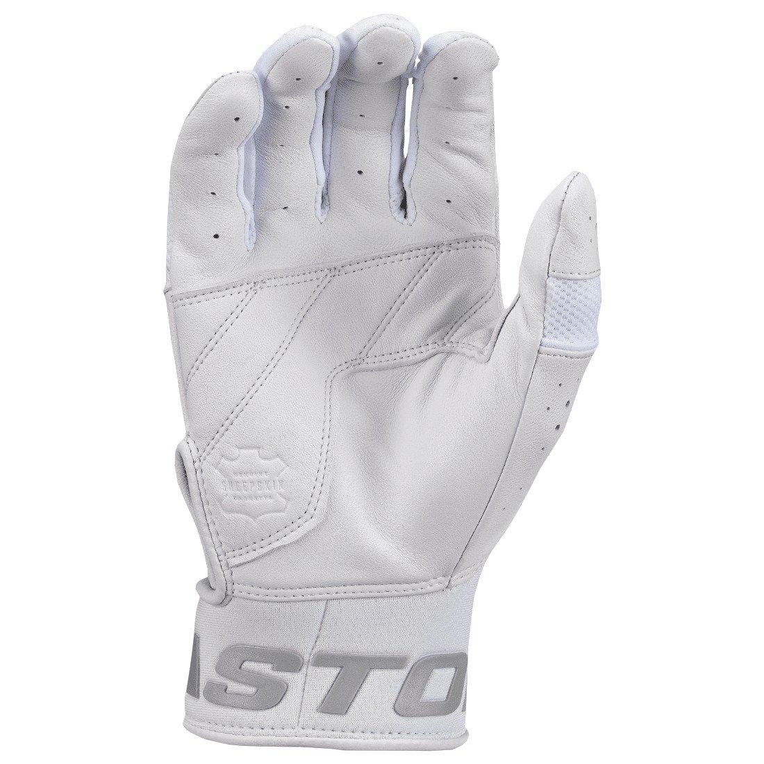 Easton Mav Pro Baseball Batting Gloves - White - WHITE Thumbnail View 2