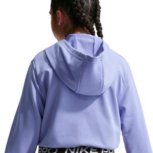 Nike Big Girls' Pro Fleece Dri-FIT Full-Zip Hooded Jacket - Purple