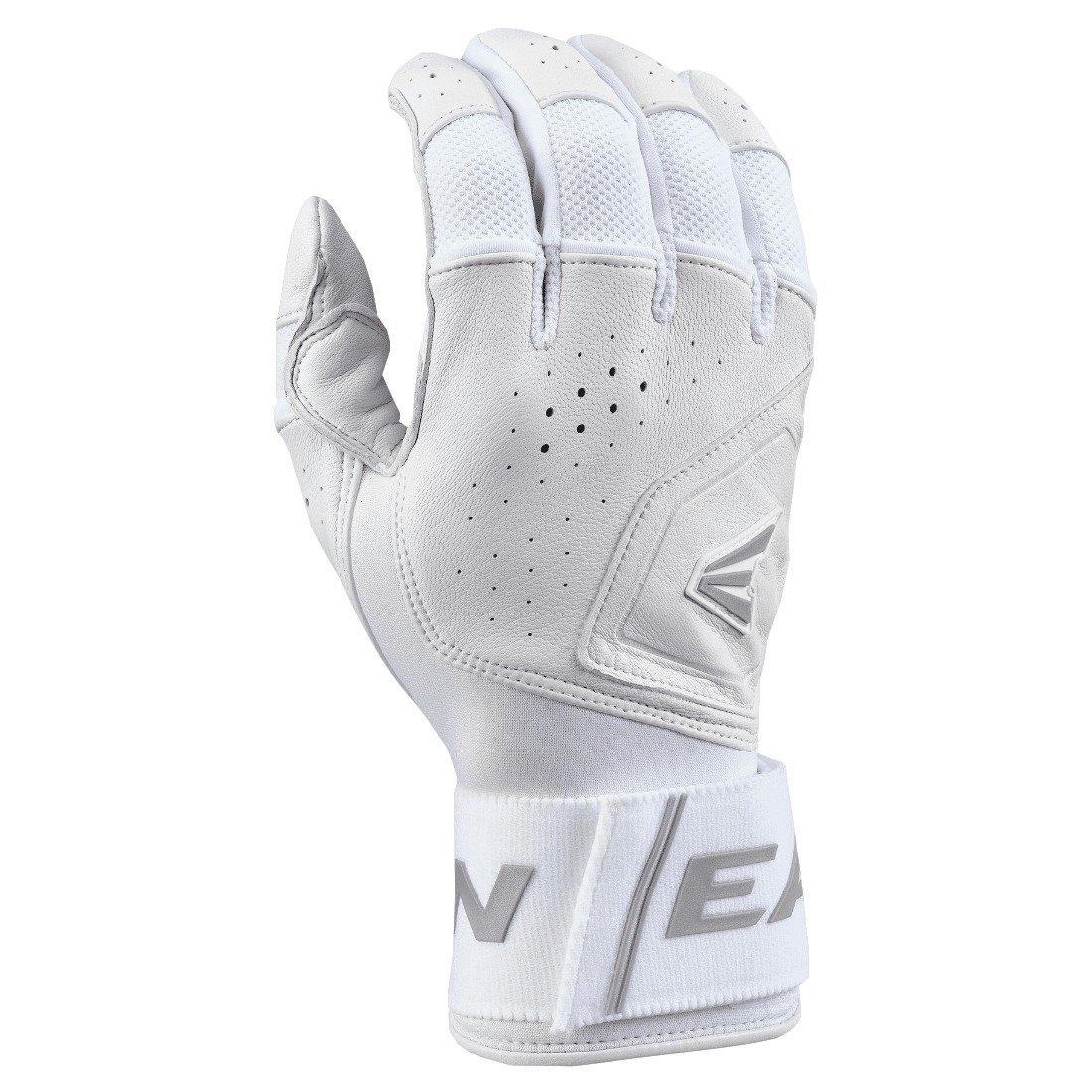Easton Mav Pro Locked in Baseball Batting Gloves - White - WHITE Thumbnail View 1