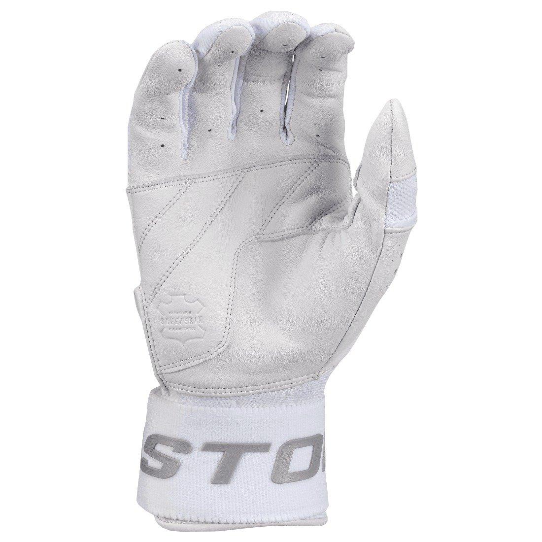 Easton Mav Pro Locked in Baseball Batting Gloves - White - WHITE Thumbnail View 2