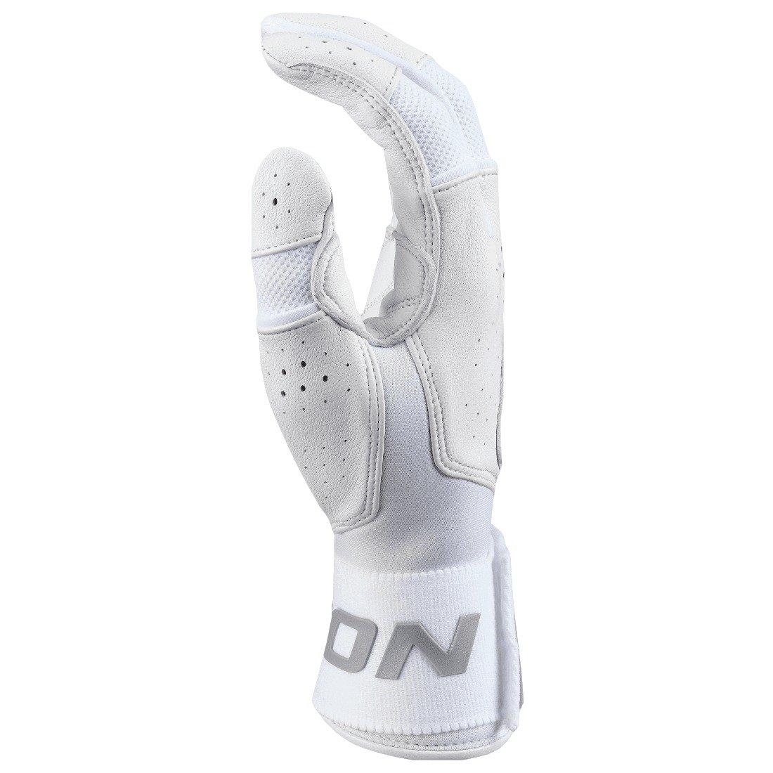 Easton Mav Pro Locked in Baseball Batting Gloves - White - WHITE Thumbnail View 3