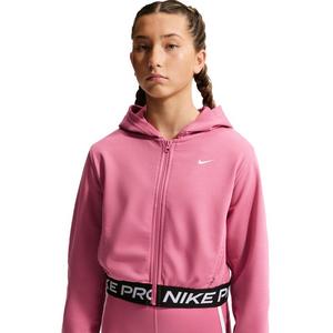 Nike Big Girls' Pro Fleece Dri-FIT Full-Zip Hooded Jacket - Pink