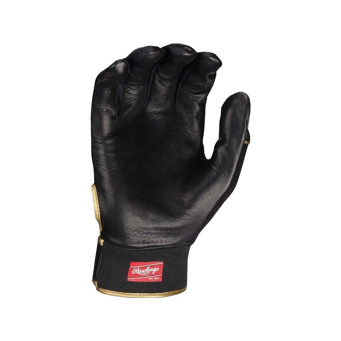 Rawlings Pro Preferred Baseball Batting Gloves - Black - BLACK Thumbnail View 2