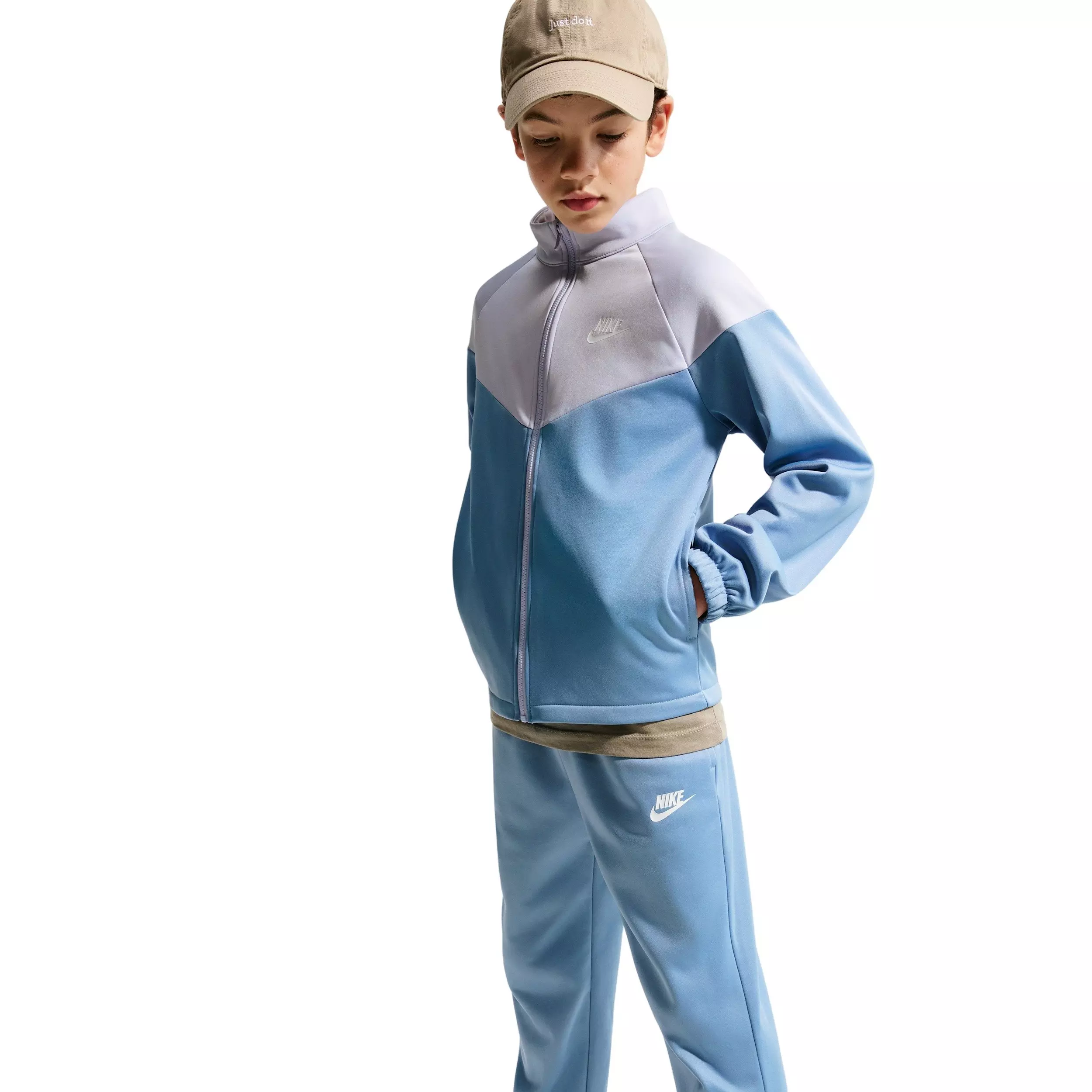 Nike Big Kids' Sportswear Dri-FIT Track Suit - Blue - BLUE