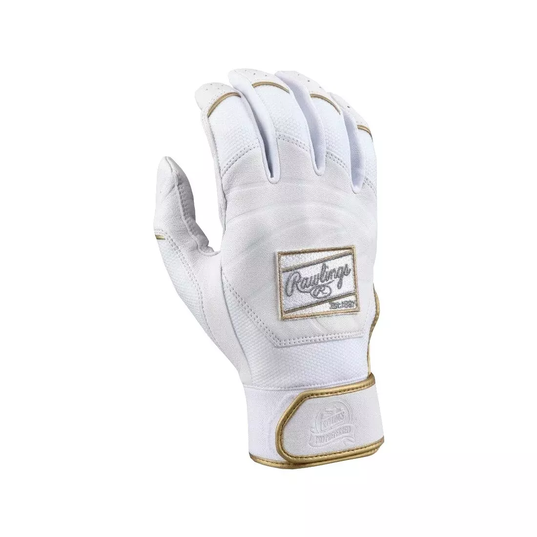 Rawlings Pro Preferred Baseball Batting Gloves - White - WHITE