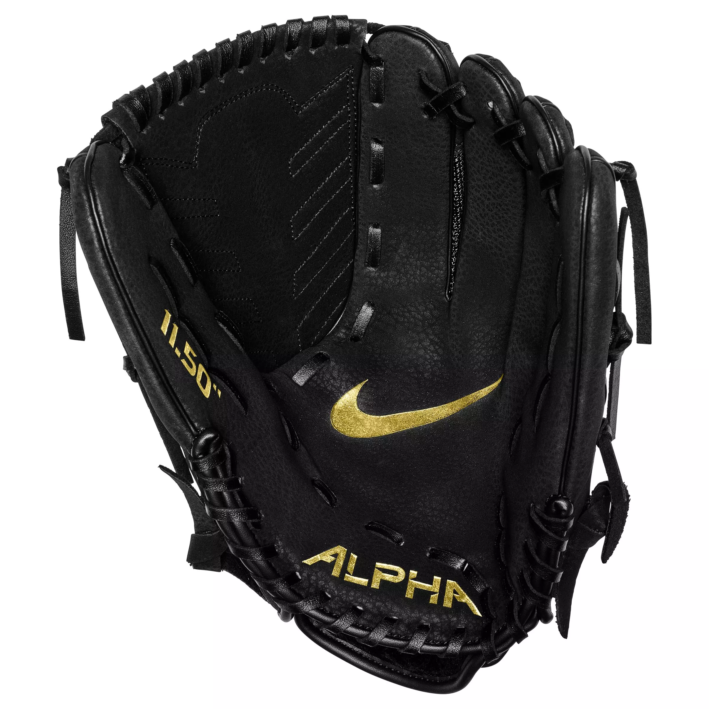 Nike Youth Alpha Edge 11.5" Field Mitt (RHT) - BLACK/GOLD