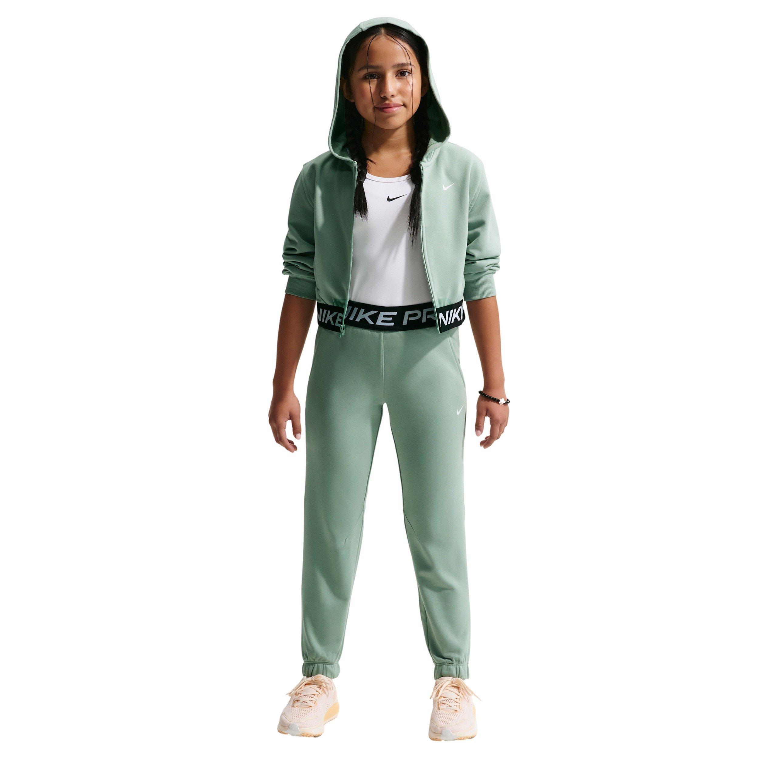 Nike Big Girls' Pro Fleece Dri-FIT Joggers - Green - GREEN Thumbnail View 1
