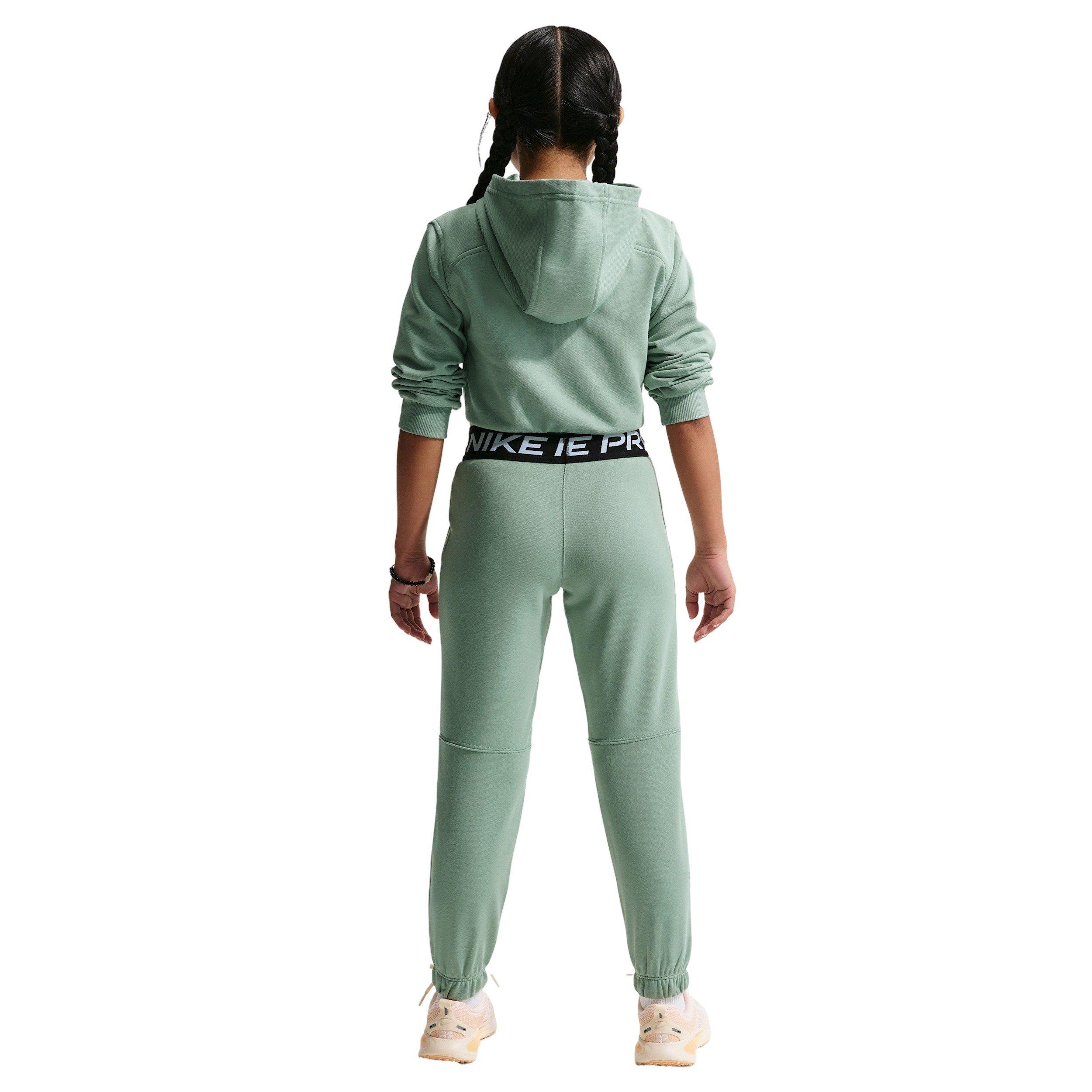 Nike Big Girls' Pro Fleece Dri-FIT Joggers - Green - GREEN Thumbnail View 2