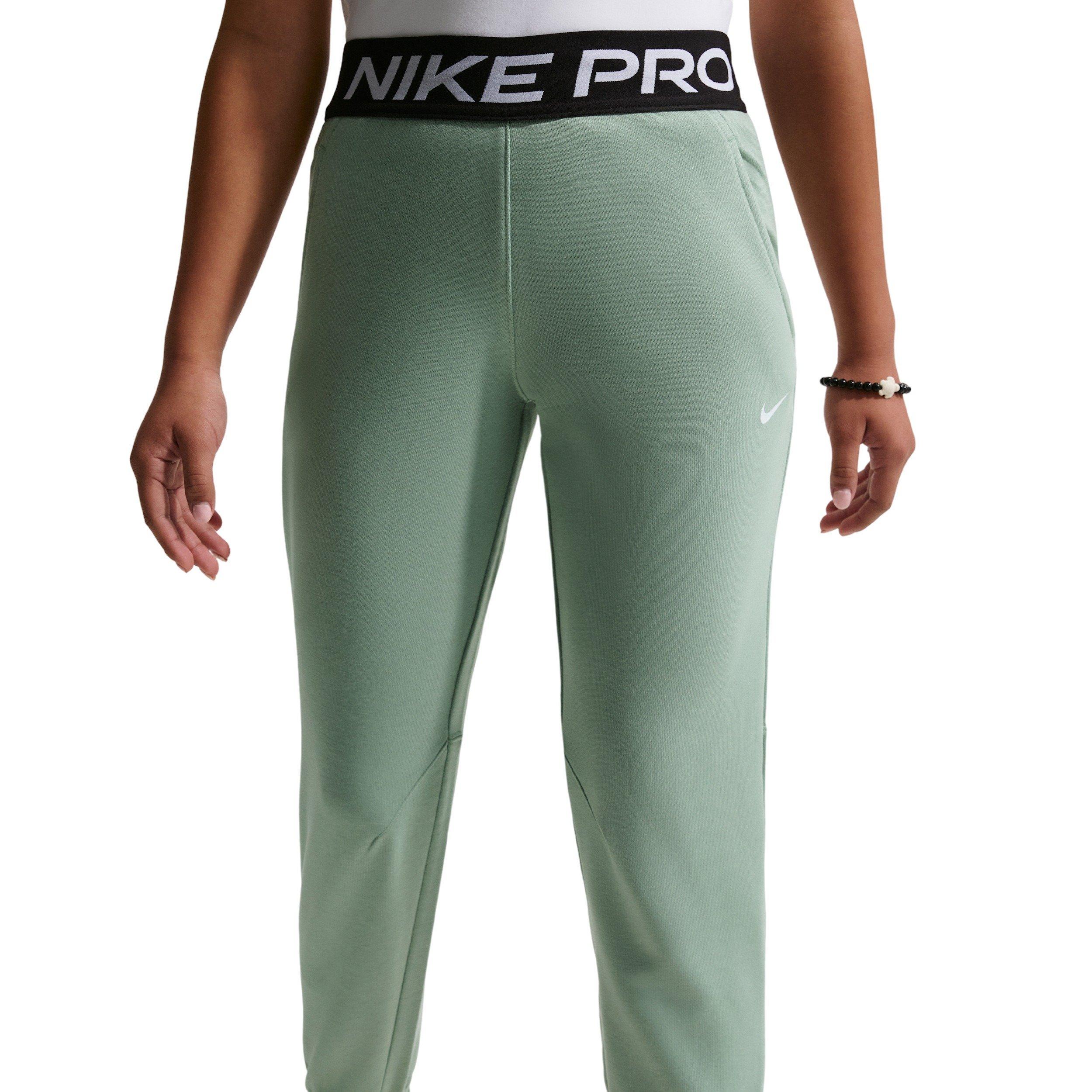Nike Big Girls' Pro Fleece Dri-FIT Joggers - Green - GREEN Thumbnail View 3
