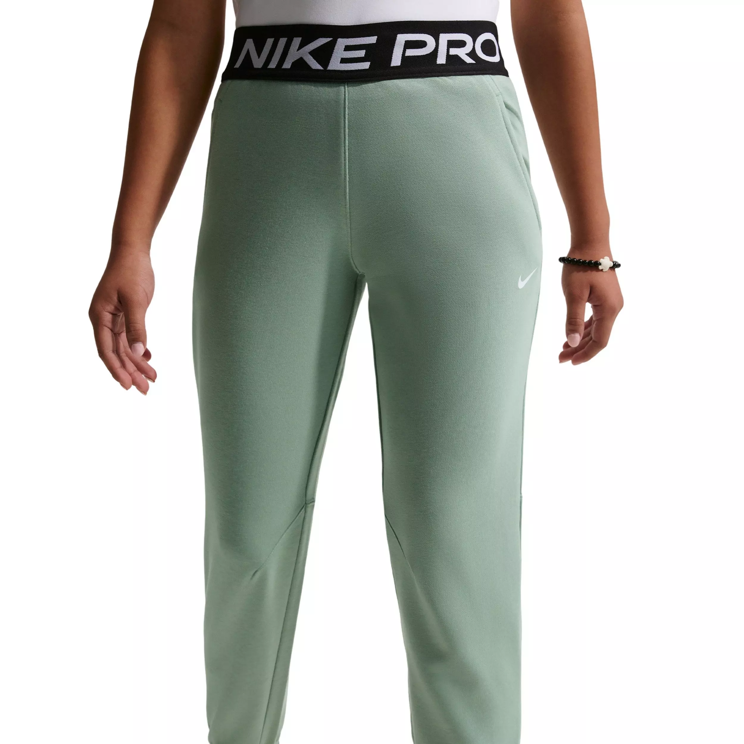 Nike Big Girls' Pro Fleece Dri-FIT Joggers - Green - GREEN