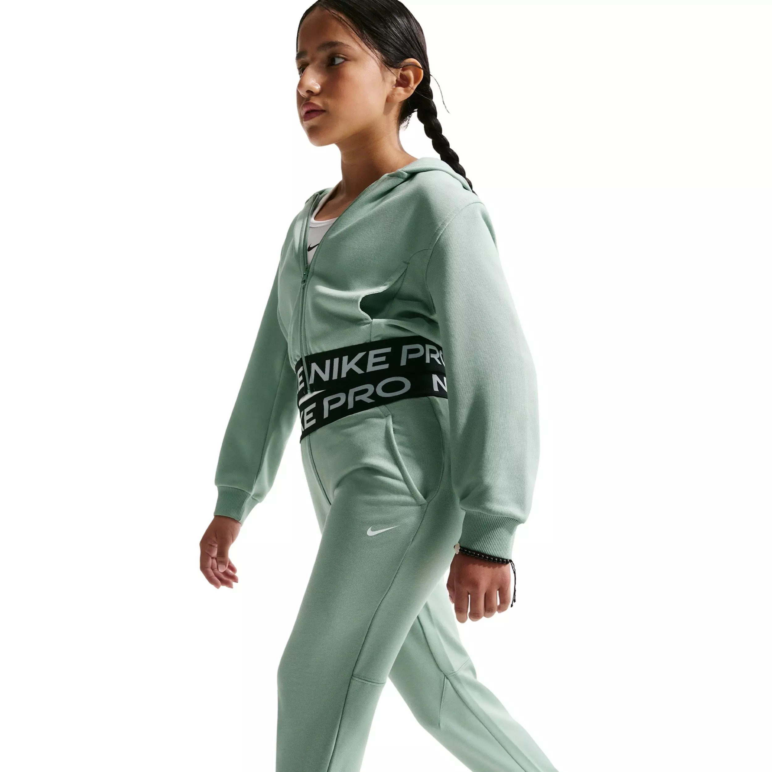 Nike Big Girls' Pro Fleece Dri-FIT Joggers - Green - GREEN