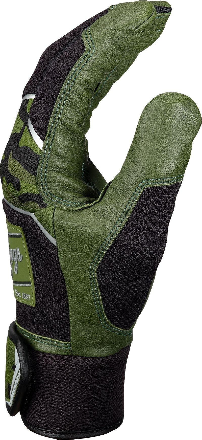 Rawlings Workhorse Adult Baseball Batting Gloves - Camo - CAMOUFLAGE Thumbnail View 3