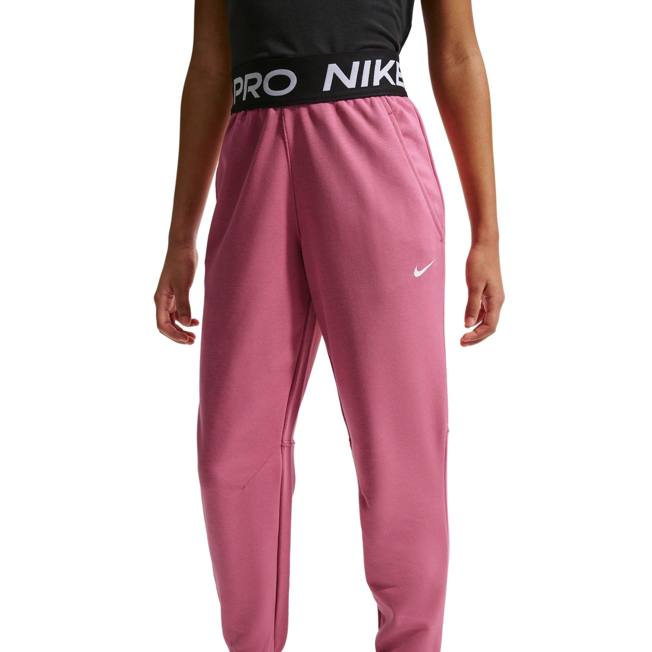 Nike Big Girls' Pro Fleece Dri-FIT Joggers - Pink - PINK Thumbnail View 3