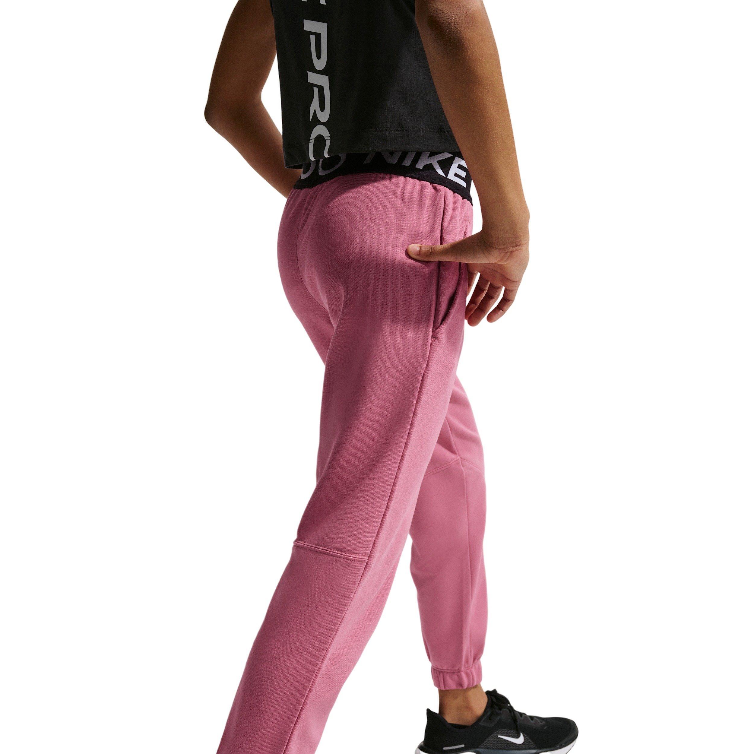 Nike Big Girls' Pro Fleece Dri-FIT Joggers - Pink - PINK Thumbnail View 4