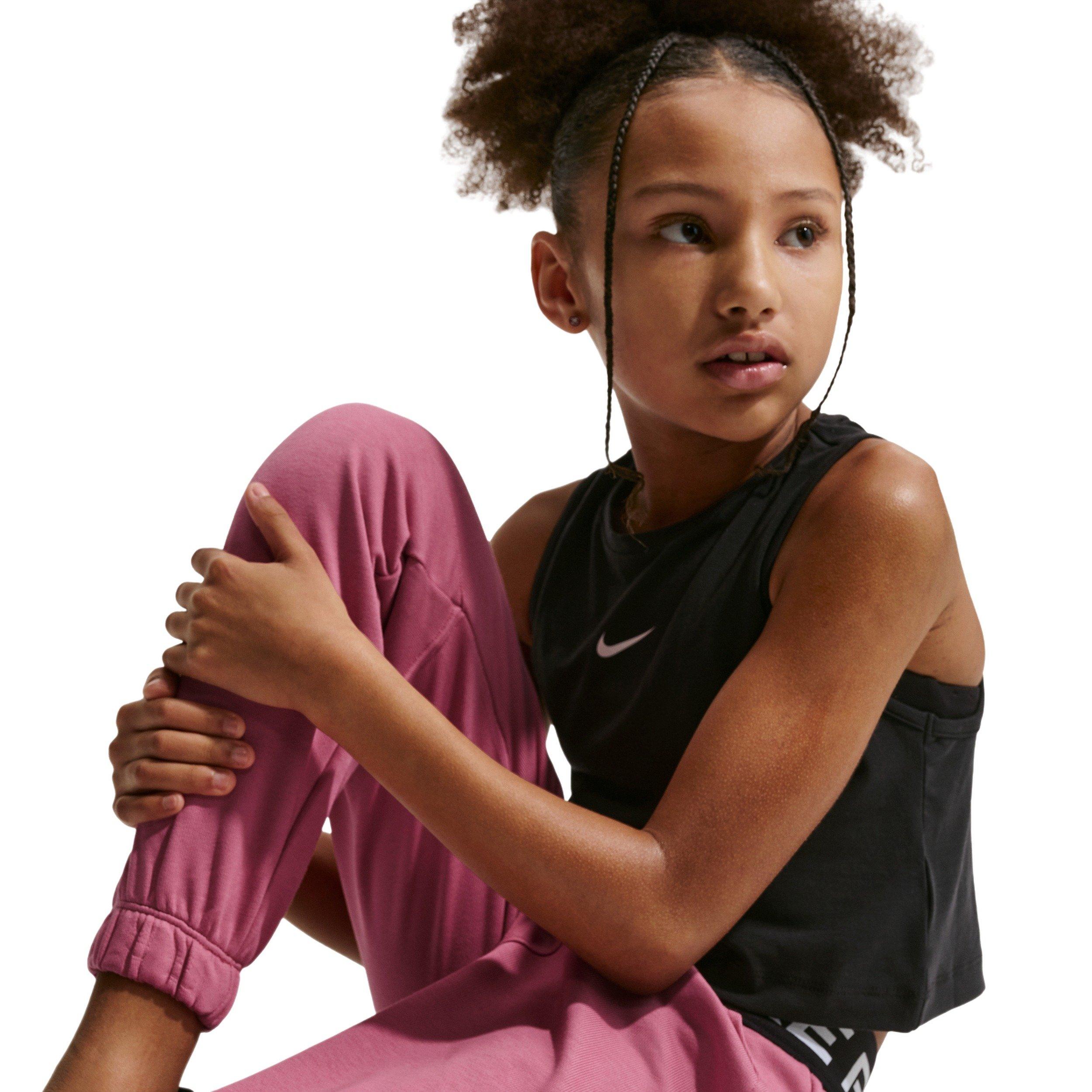 Nike Big Girls' Pro Fleece Dri-FIT Joggers - Pink - PINK Thumbnail View 5