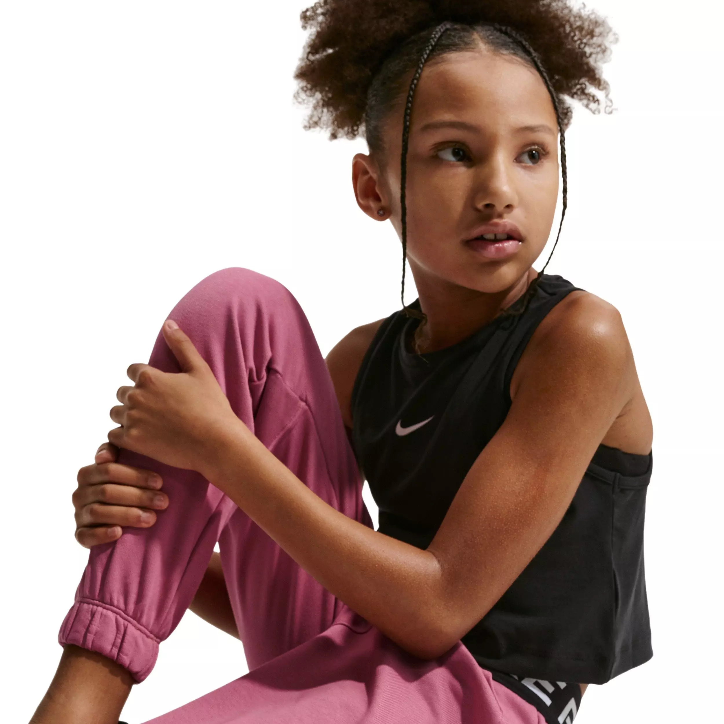 Nike Big Girls' Pro Fleece Dri-FIT Joggers - Pink - PINK