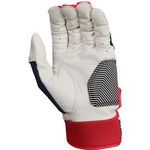 Rawlings Workhorse Adult Baseball Batting Gloves - Red/White/Blue