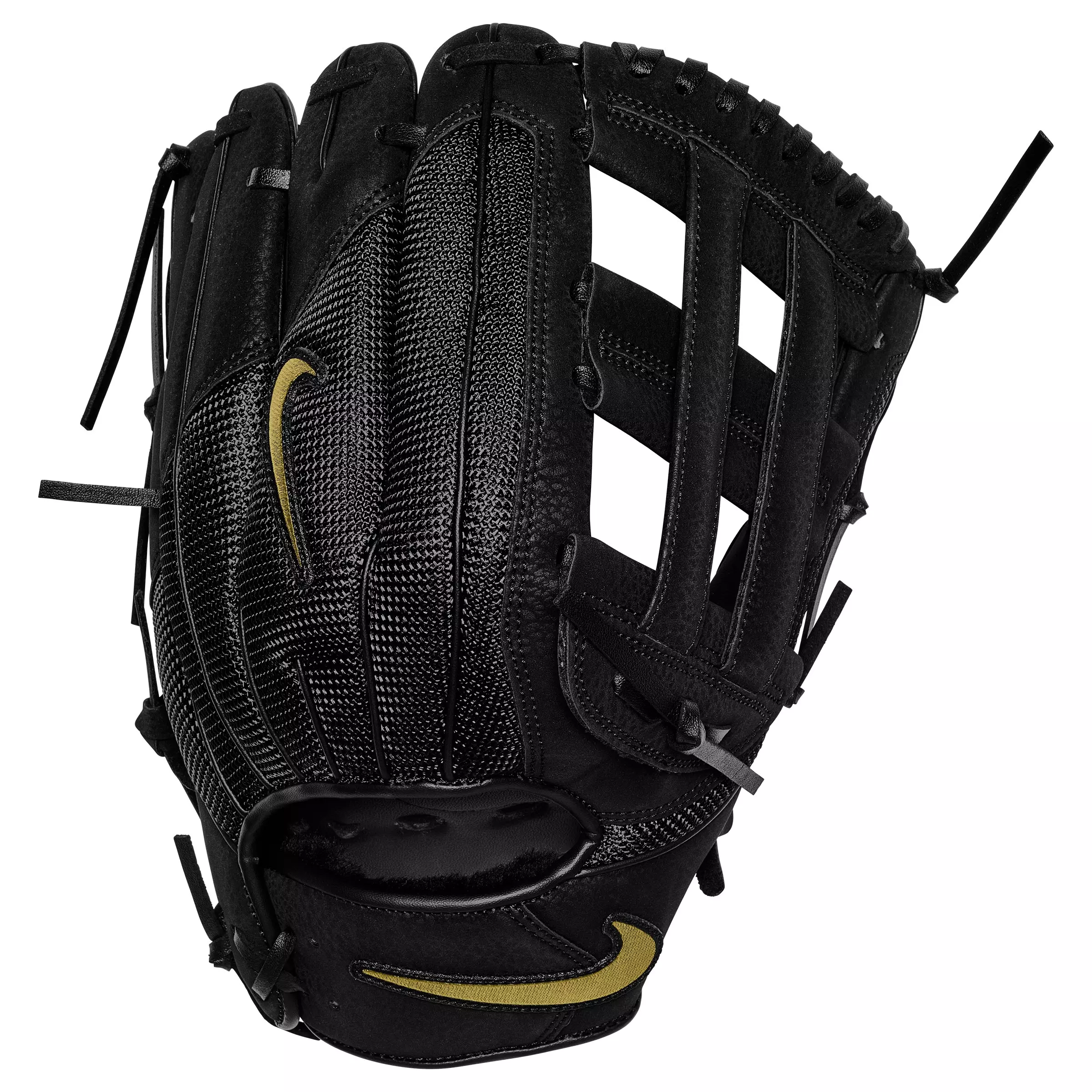 Nike Force Edge 12" Field Mitt (RHT) - Black/Gold - BLACK/GOLD