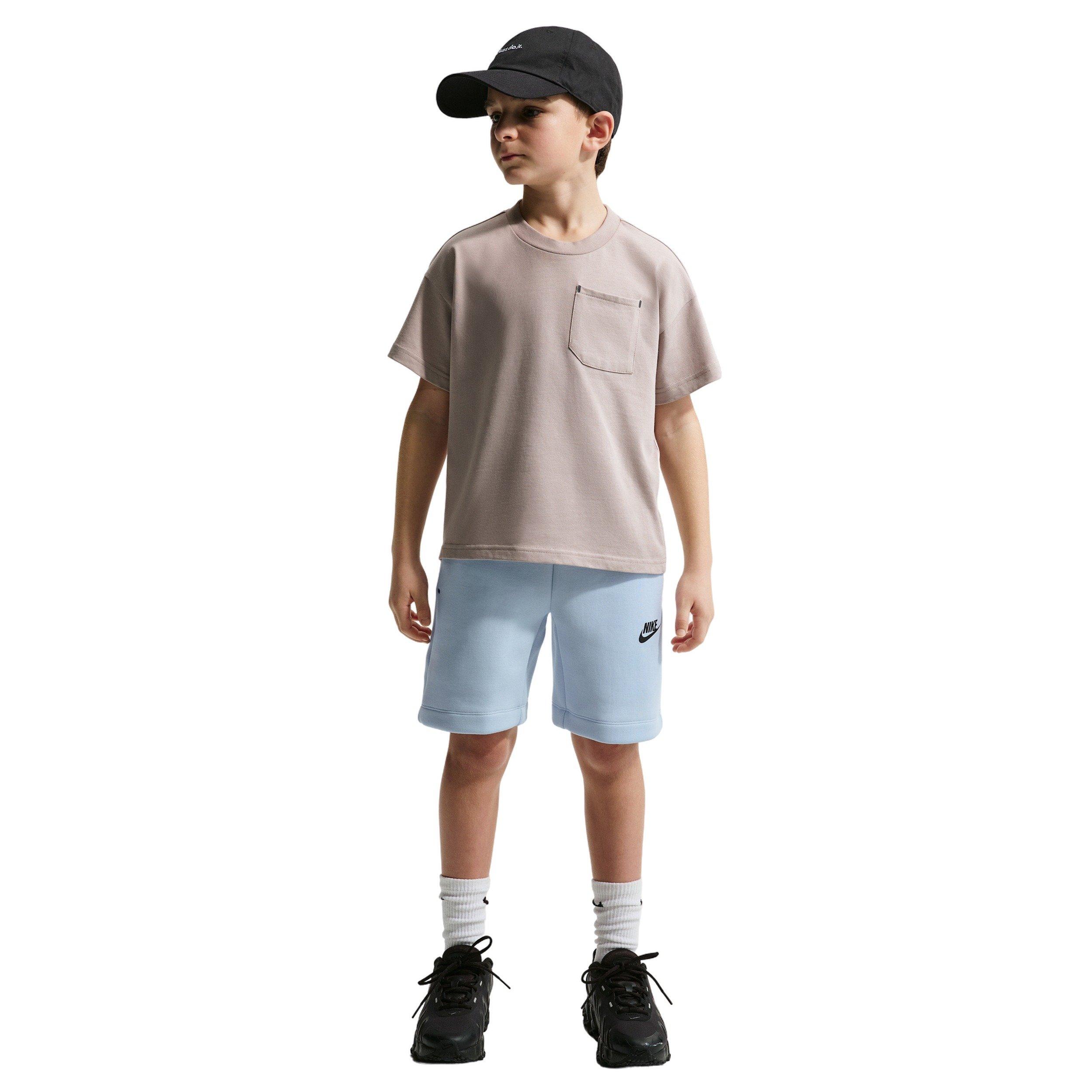 Nike Big Boys' Sportswear Tech Fleece Shorts - Hydrogen Blue - HYDROGEN BLUE Thumbnail View 1