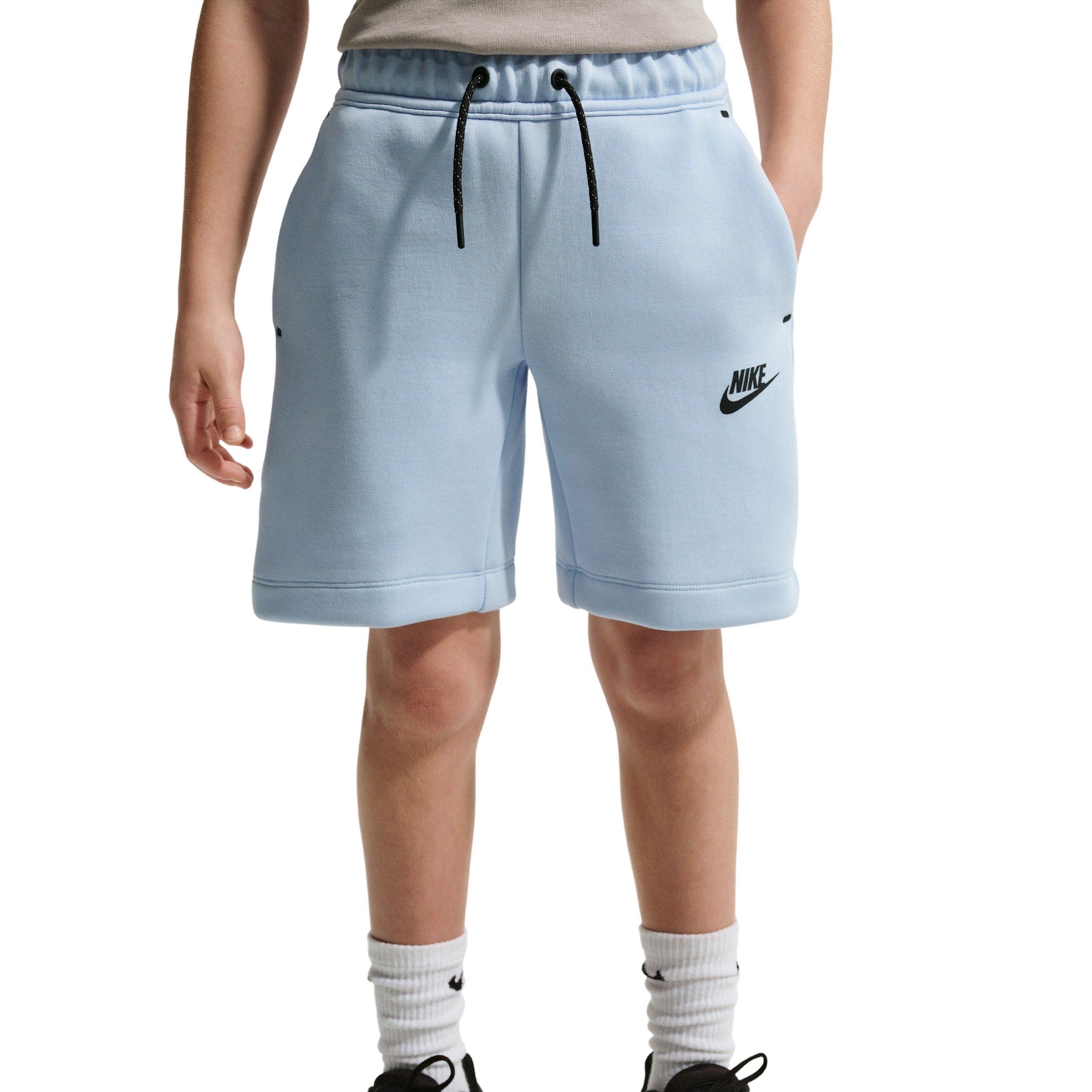 Nike Big Boys' Sportswear Tech Fleece Shorts - Hydrogen Blue - HYDROGEN BLUE Thumbnail View 3