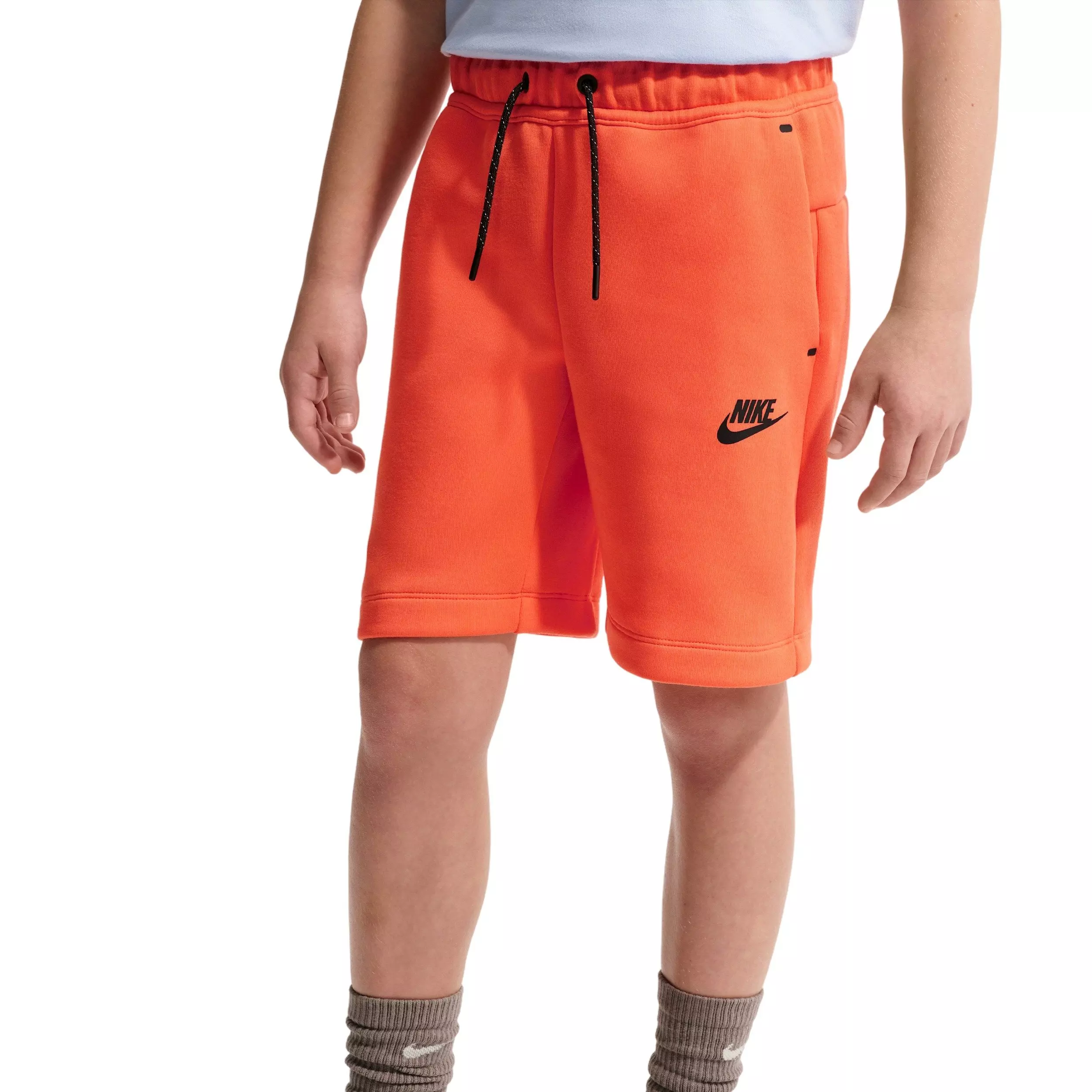Nike Big Boys' Sportswear Tech Fleece Shorts - Orange - ORANGE
