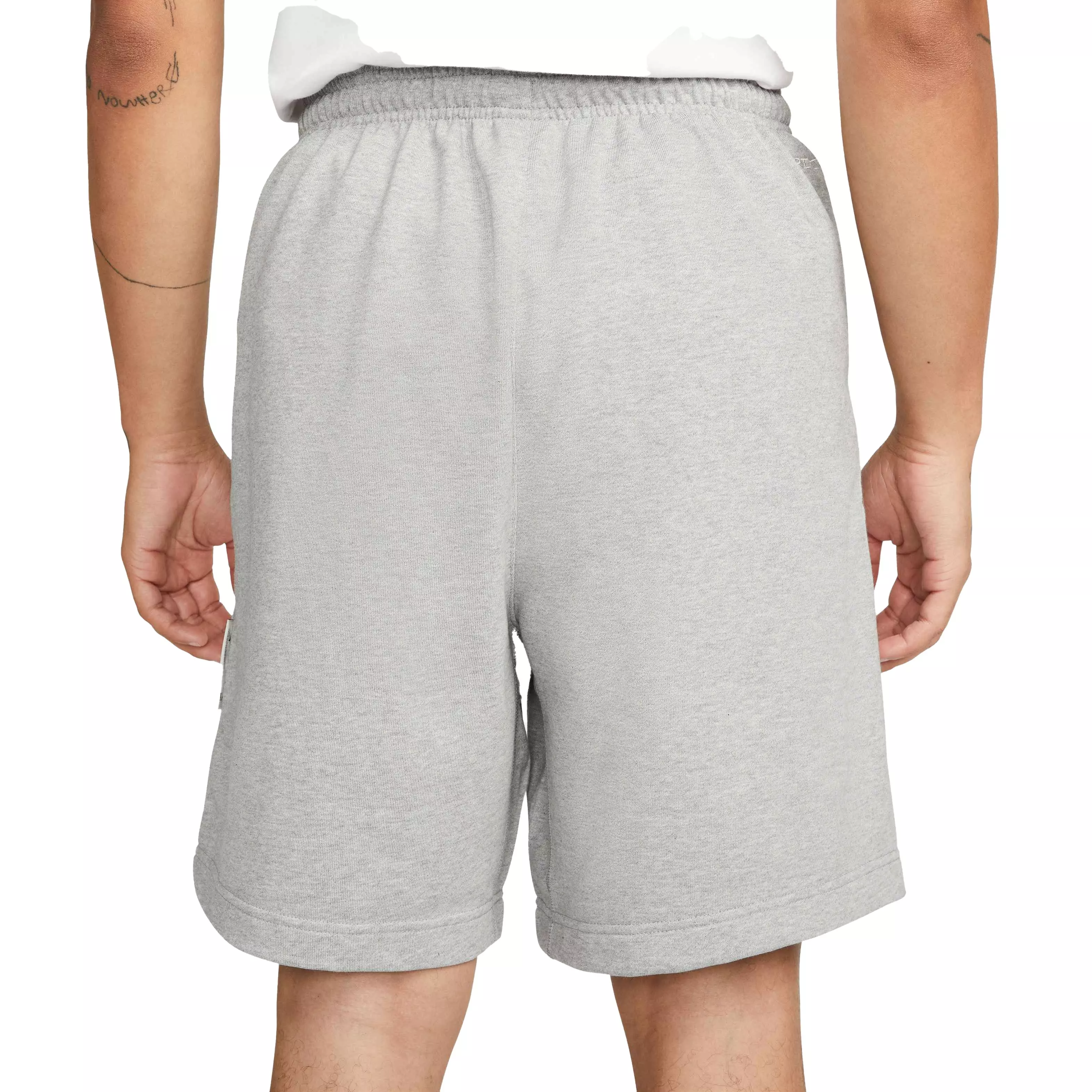 Nike Men's Dri-Fit 8" French Terry Standard Issue Basketball Shorts - GREY