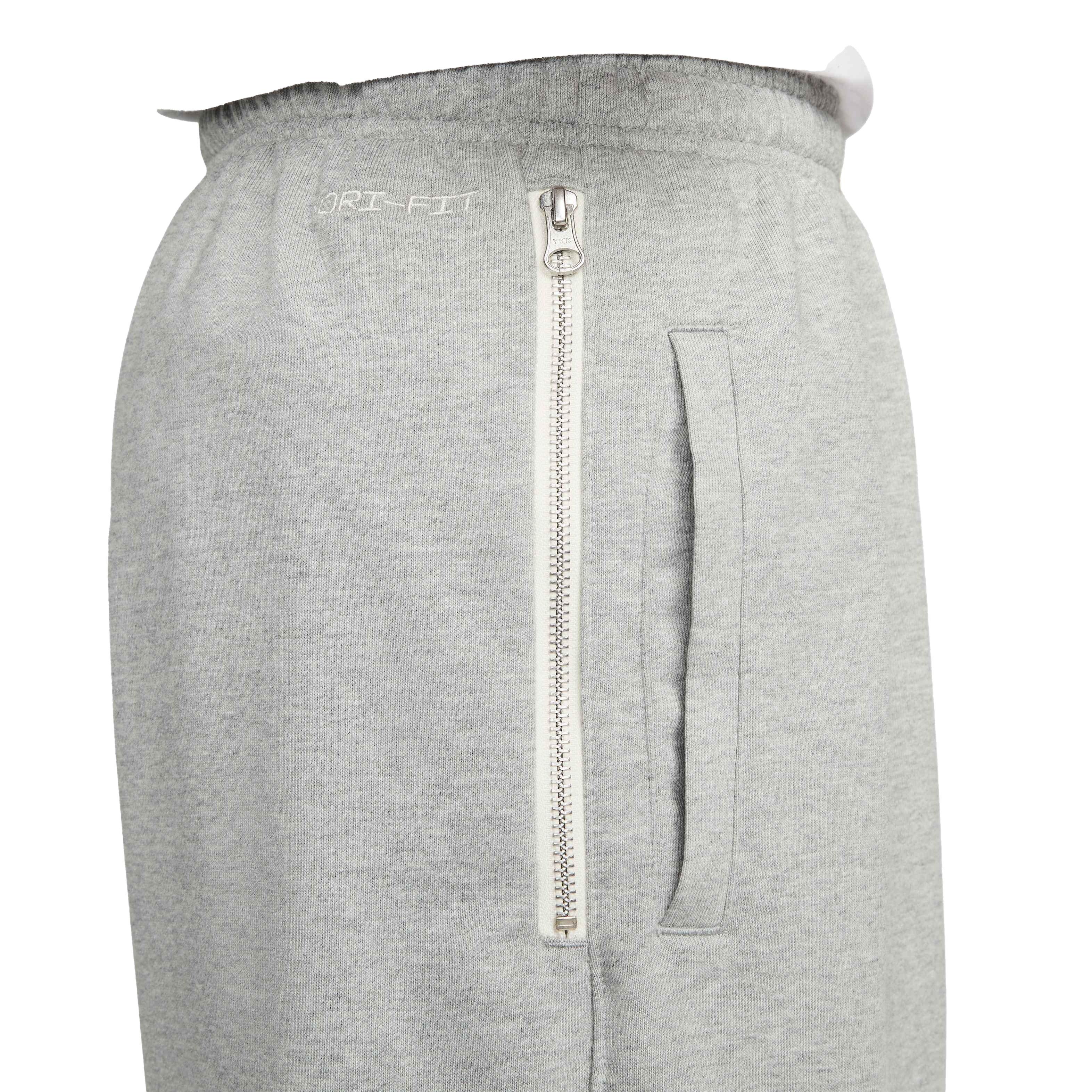 Nike Men's Dri-Fit 8" French Terry Standard Issue Basketball Shorts - GREY Thumbnail View 5