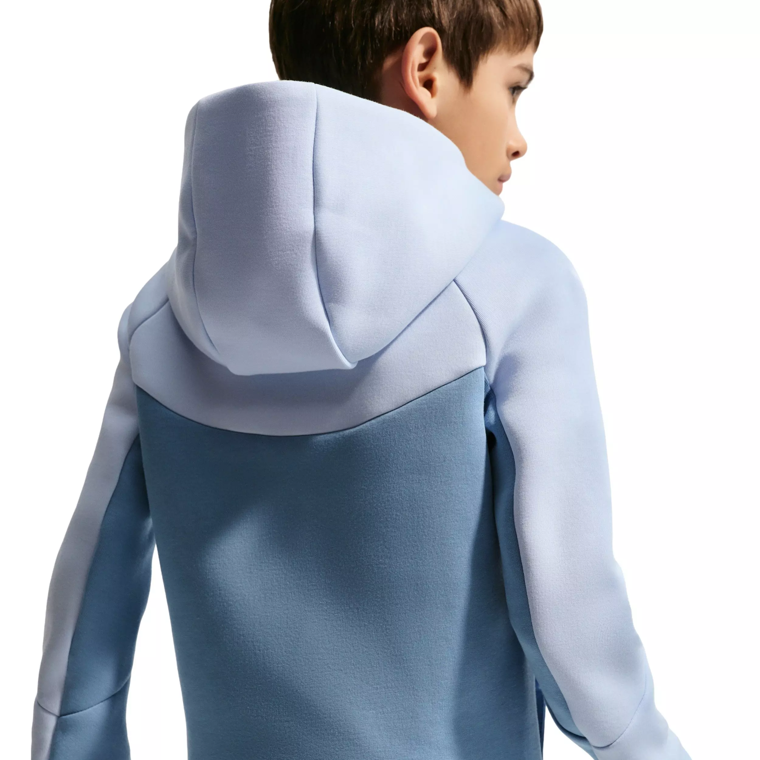 Nike Big Boys' Sportswear Tech Fleece Full-Zip Hooded Jacket - Blue - BLUE