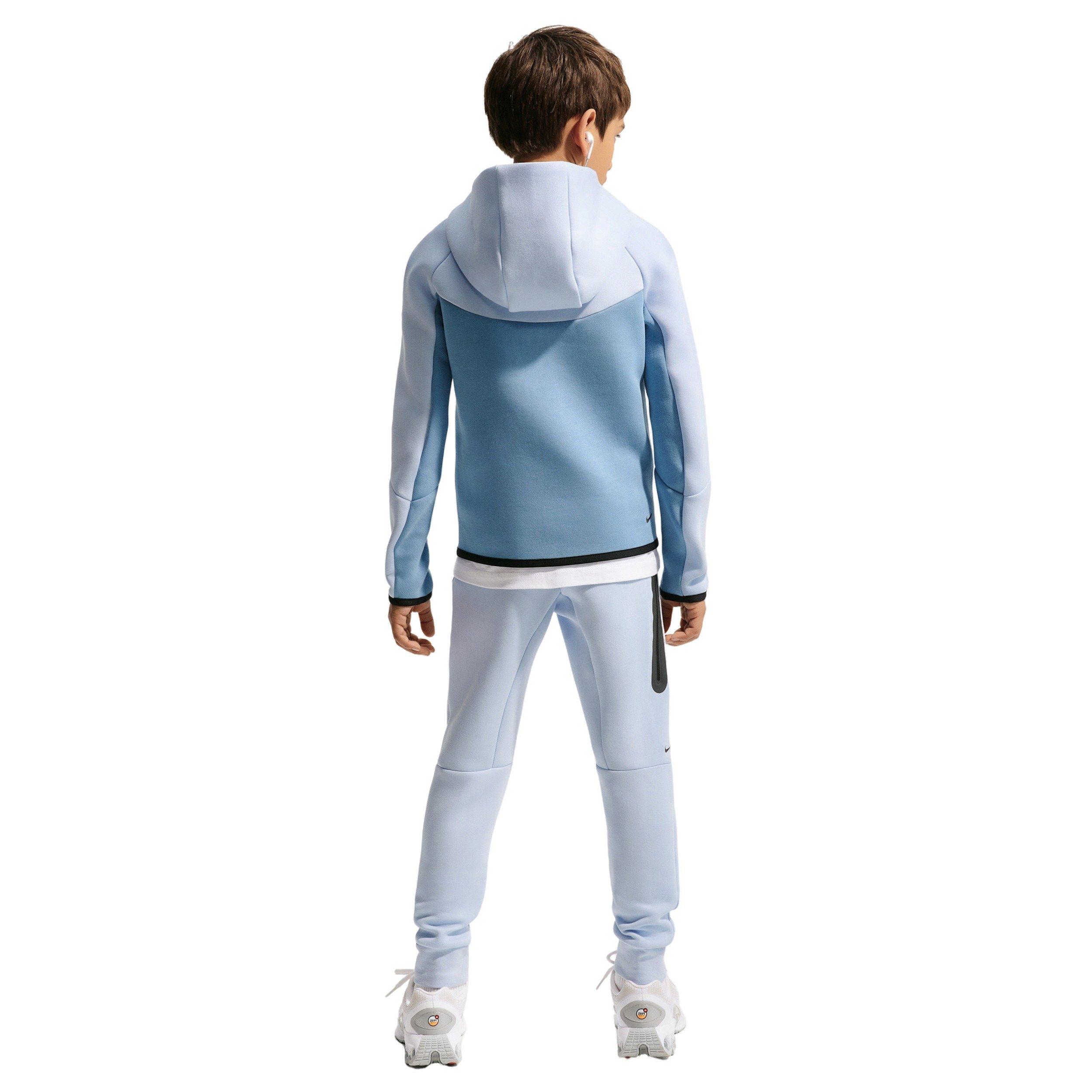 Nike Big Boys' Sportswear Tech Fleece Full-Zip Hooded Jacket - Blue - BLUE Thumbnail View 5