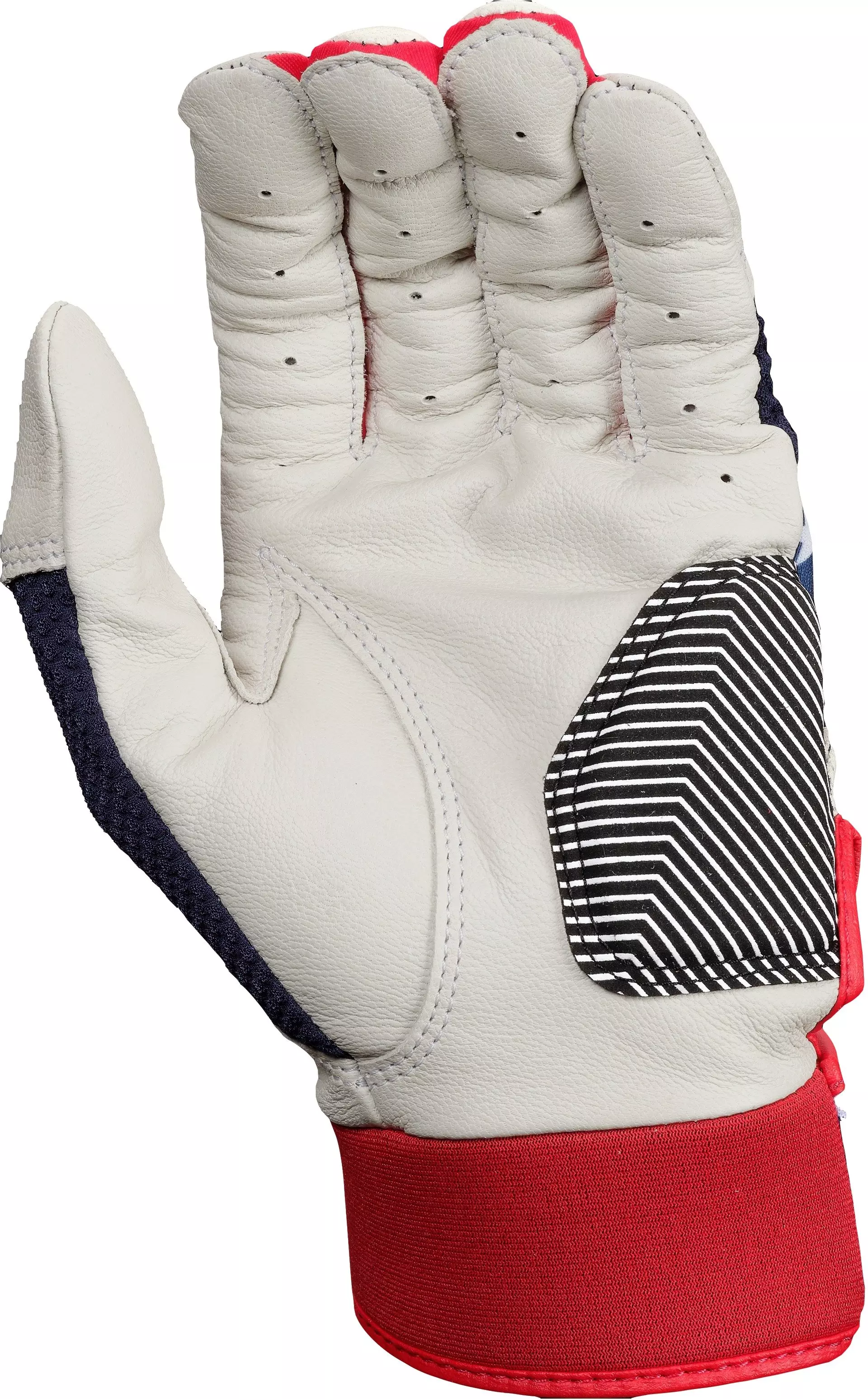 Rawlings Workhouse Youth Baseball Batting Gloves - Red/White/Blue - RED/WHITE/BLUE