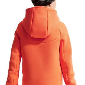 Nike Big Boys' Sportswear Tech Fleece Full-Zip Hooded Jacket - Orange