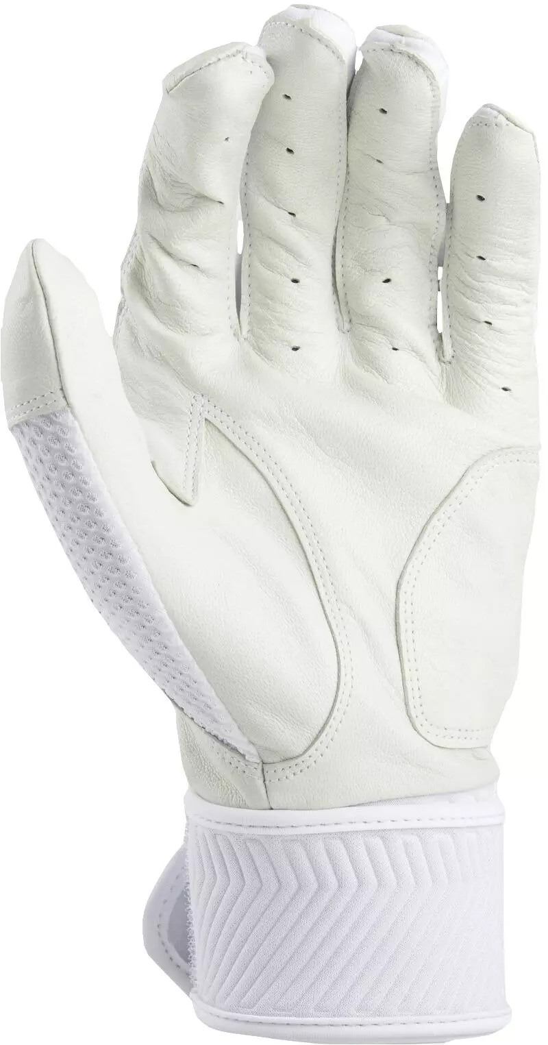 Rawlings Workhorse Compression Strap Youth Baseball Batting Gloves - White - WHITE