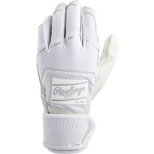 Rawlings Workhorse Compression Strap Youth Baseball Batting Gloves - White