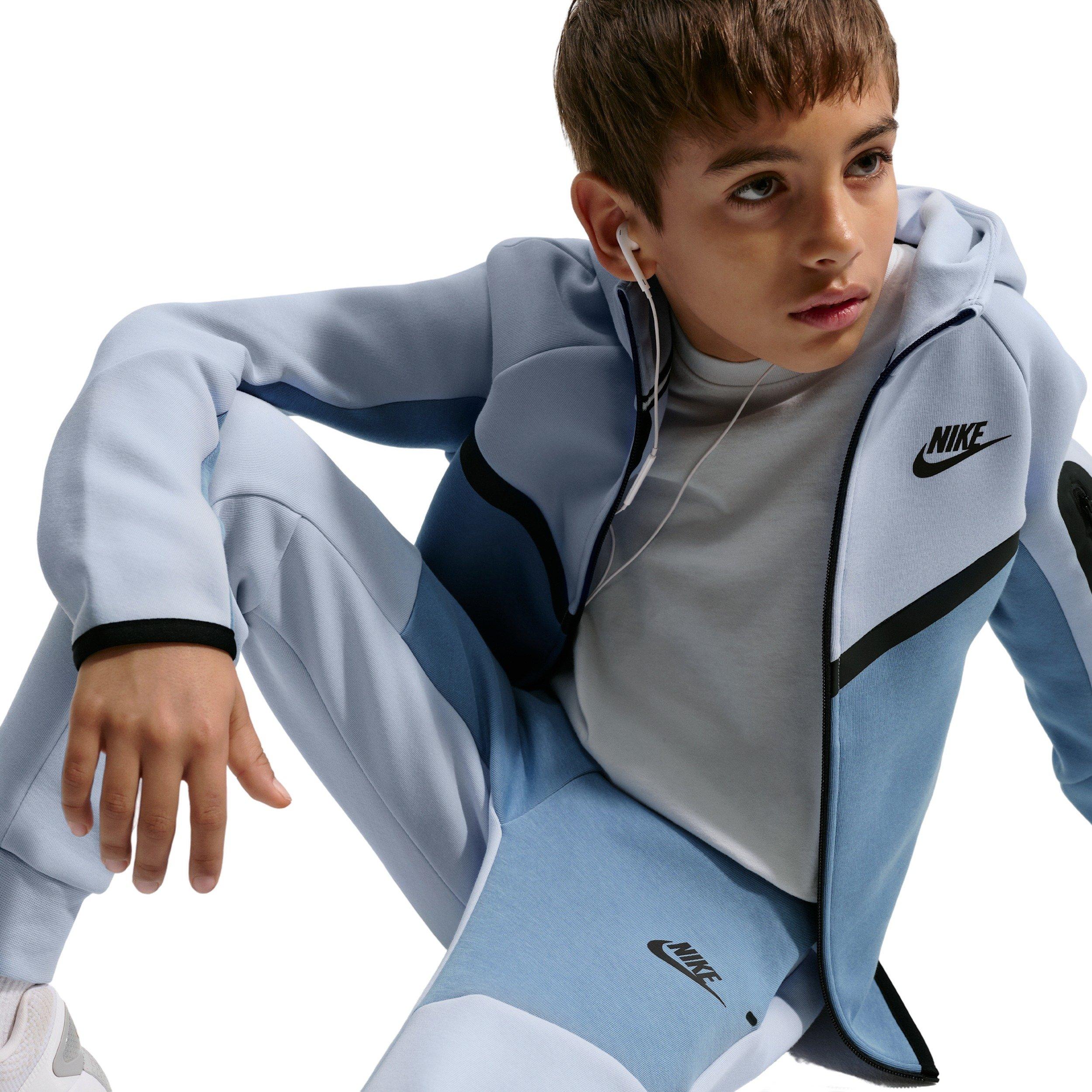 Nike Big Boys' Sportswear Tech Fleece Joggers - Blue - BLUE Thumbnail View 5