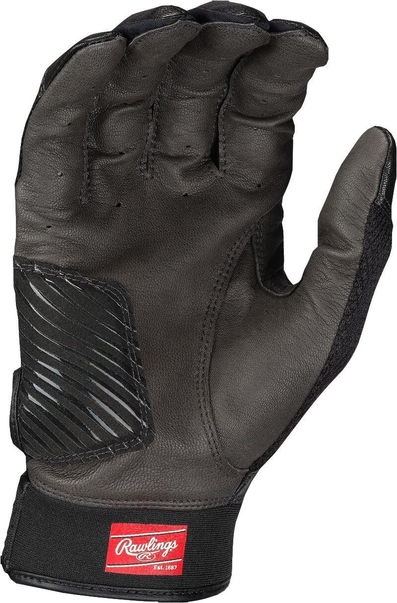 Rawlings Women's Workhorse OKC Fastpitch Softball Batting Gloves - Black - BLACK Thumbnail View 2