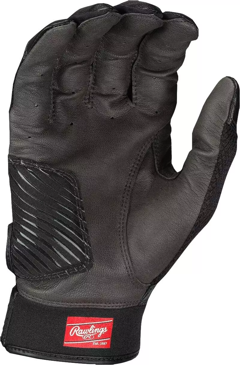 Rawlings Women's Workhorse OKC Fastpitch Softball Batting Gloves - Black - BLACK