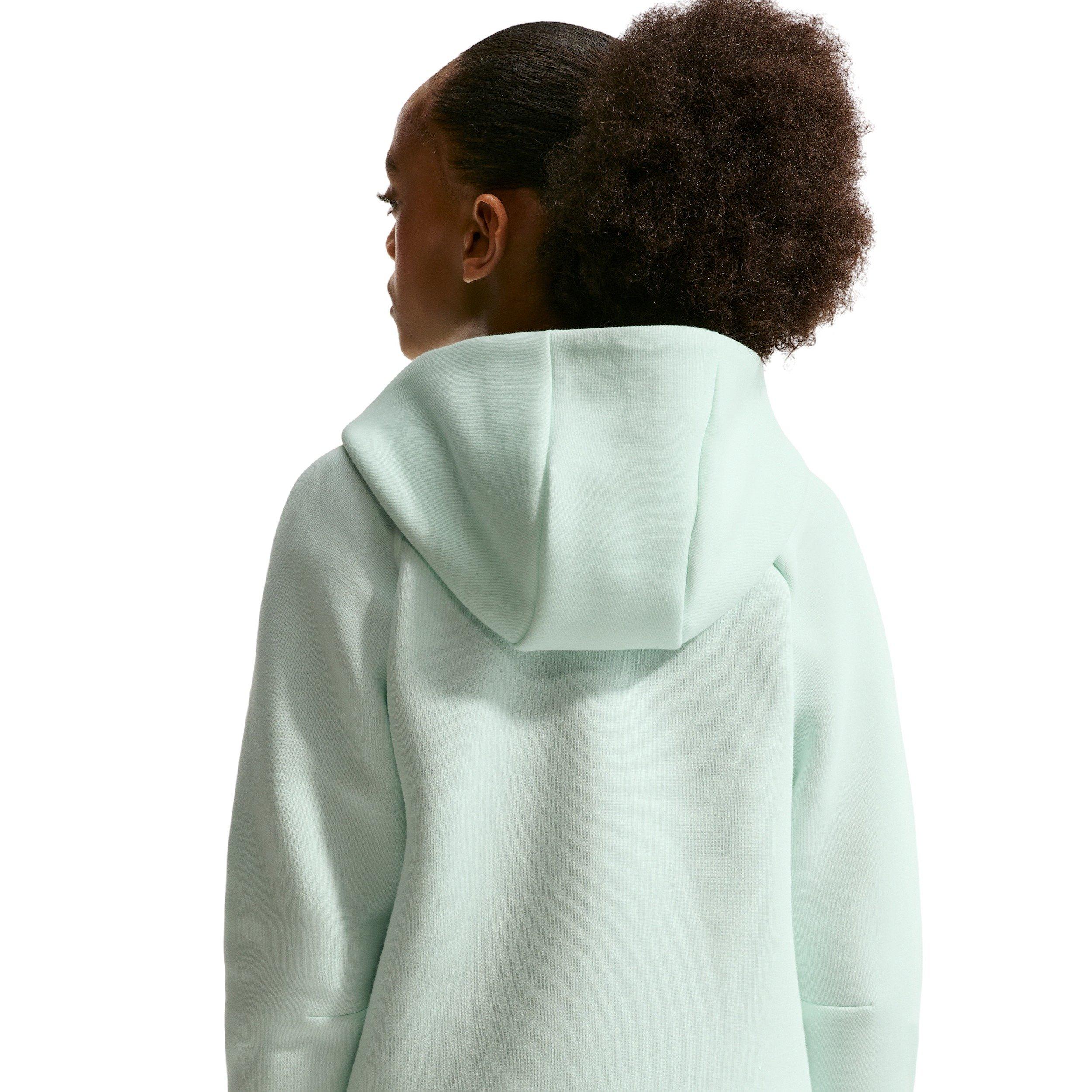 Nike Sportswear Tech Fleece Full-Zip Big Girls' Green Hooded Jacket