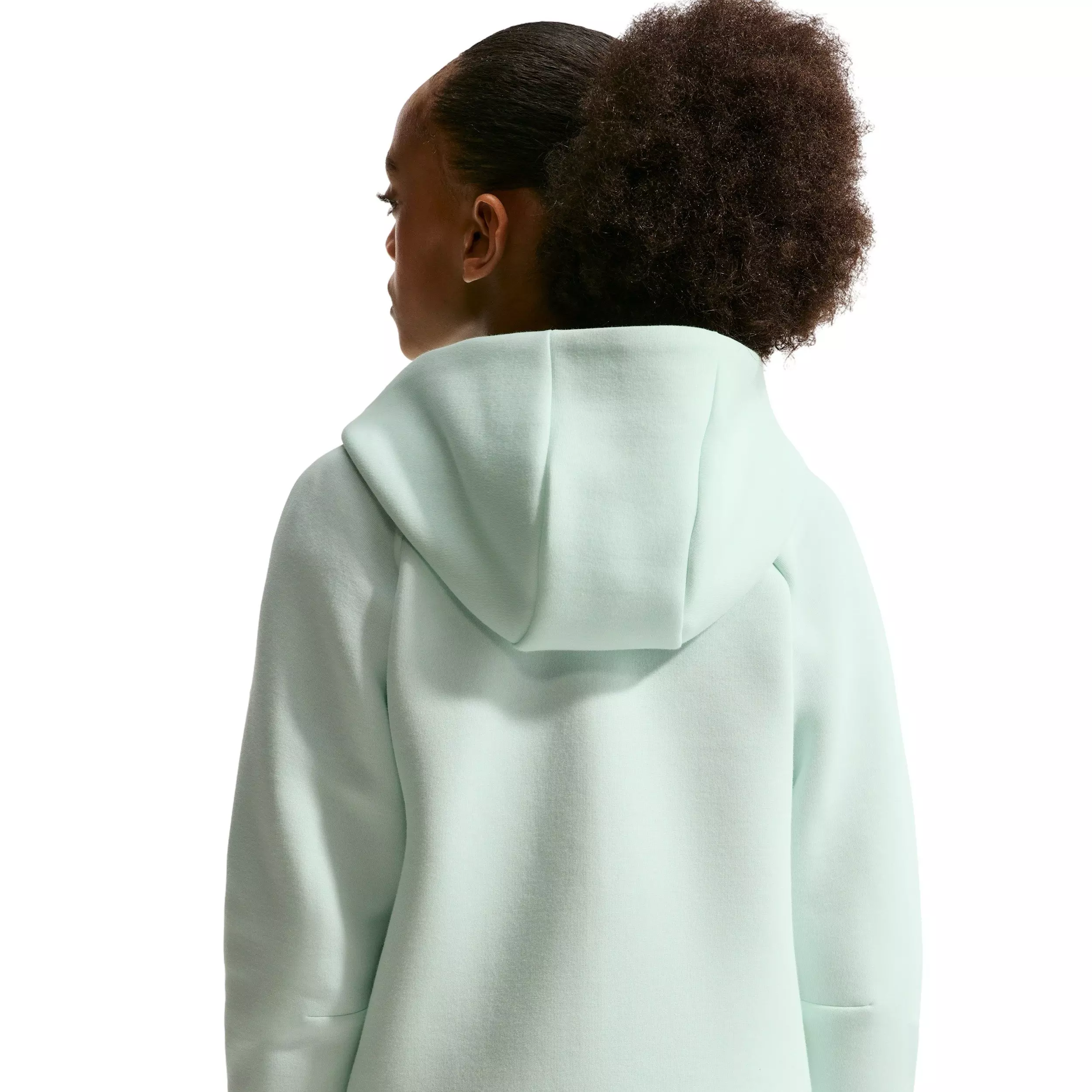 Nike Big Girls' Sportswear Tech Fleece Full-Zip Hooded Jacket - Green - GREEN