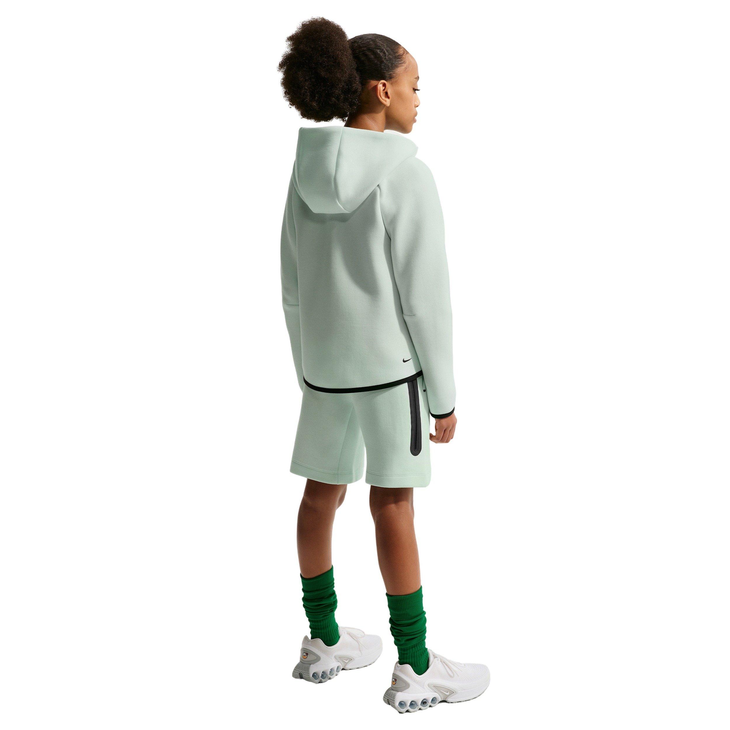 Nike Big Girls' Sportswear Tech Fleece Full-Zip Hooded Jacket - Green - GREEN Thumbnail View 5