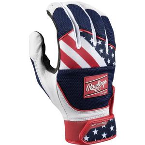 Rawlings Women's Workhorse OKC Fastpitch Softball Batting Gloves - Red/White/Blue