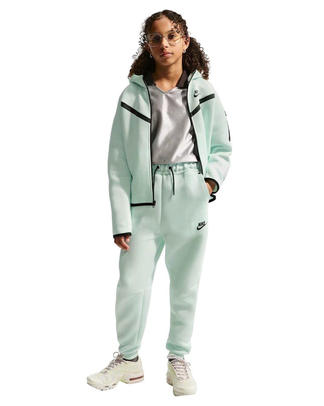 Nike Big Girls' Sportswear Tech Fleece Joggers - Green - GREEN Thumbnail View 3