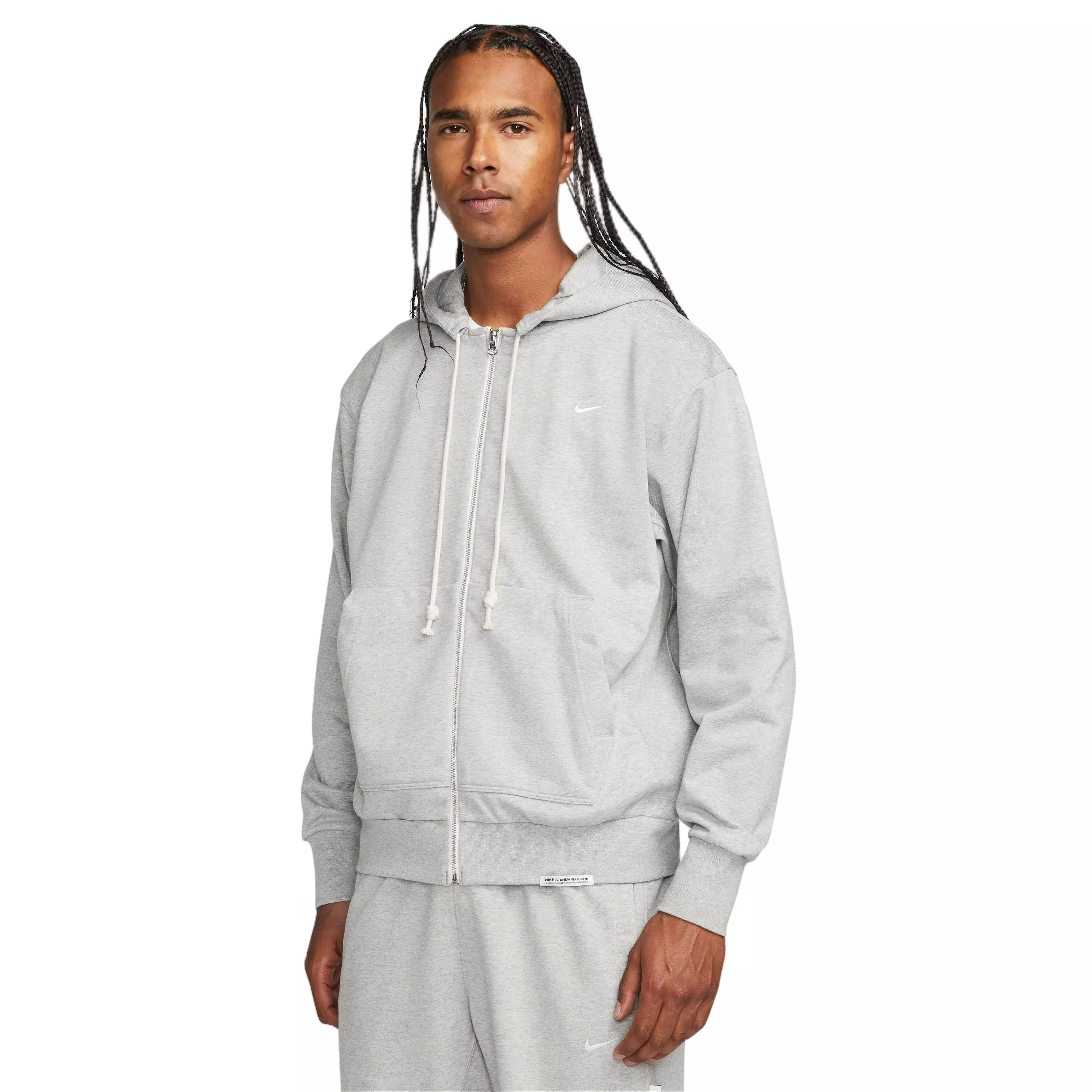 Nike Men's Full-Zip Basketball Standard Issue Dri-Fit Hoodie - GREY