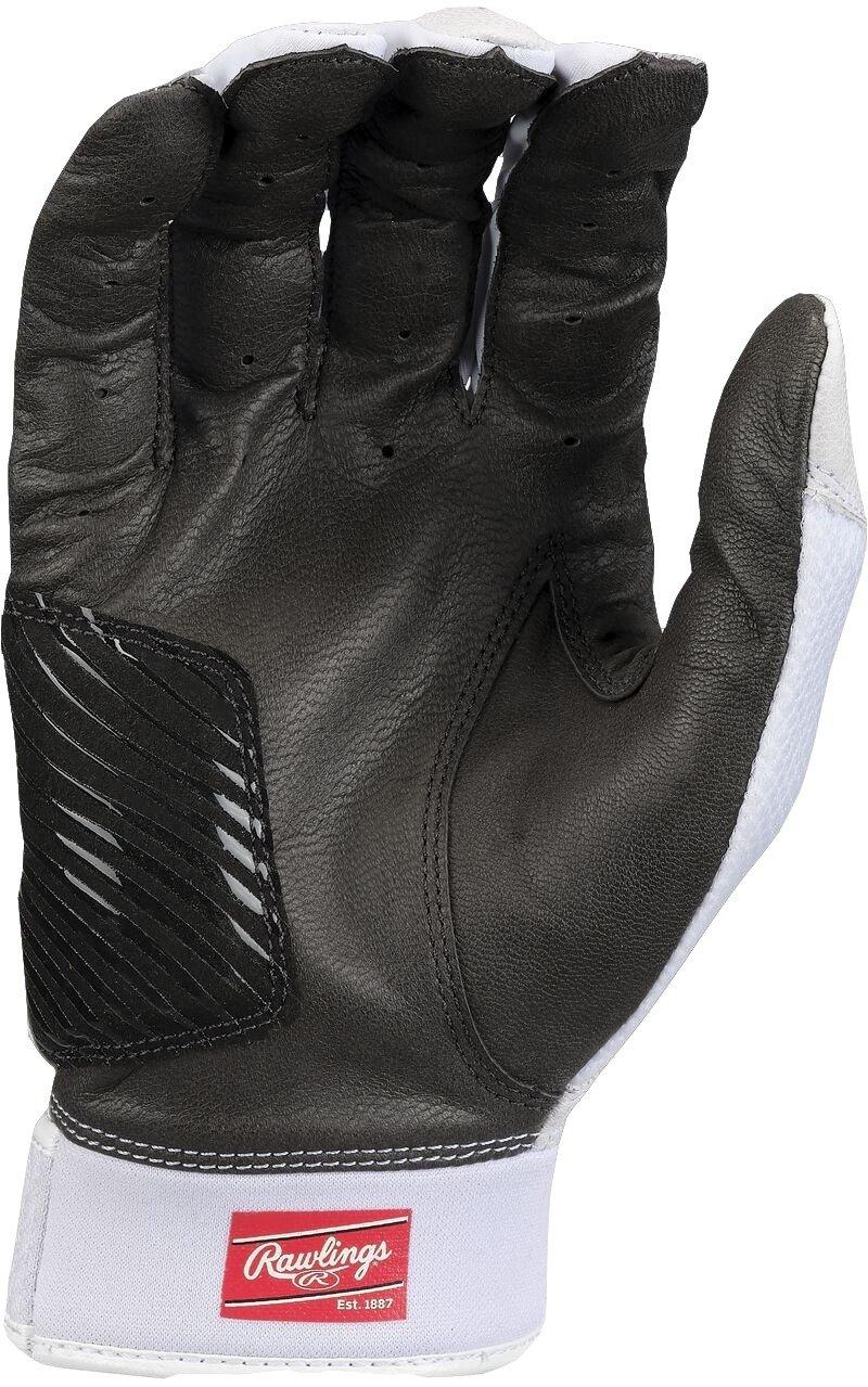 Rawlings Women's Workhorse OKC Fastpitch Softball Batting Gloves - White - WHITE Thumbnail View 2